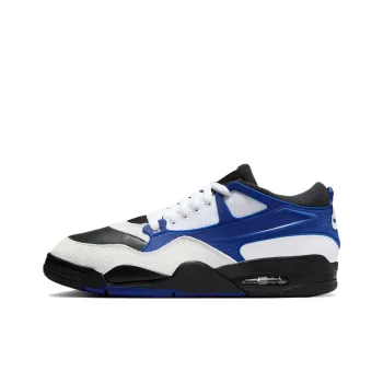 Jordan Air Jordan 4 Anti Slip Wear Resistant Low Top Vintage Basketball Shoes Men's White Blue