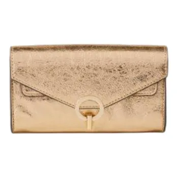 Sandro Lambskin Shoulder Bag Women's Gold