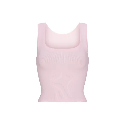 SKIMS Valentine's Day Collection SS25 COTTON RIB TANK Top Women's Cherry Blossom/Cherry Blossom