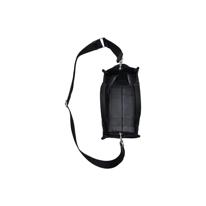 MARC JACOBS Canvas Small Tote Bag Top Zip Closure Women's Black-3