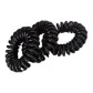 Small Size Telephone Cord Hair Tie 10 Pack: Black