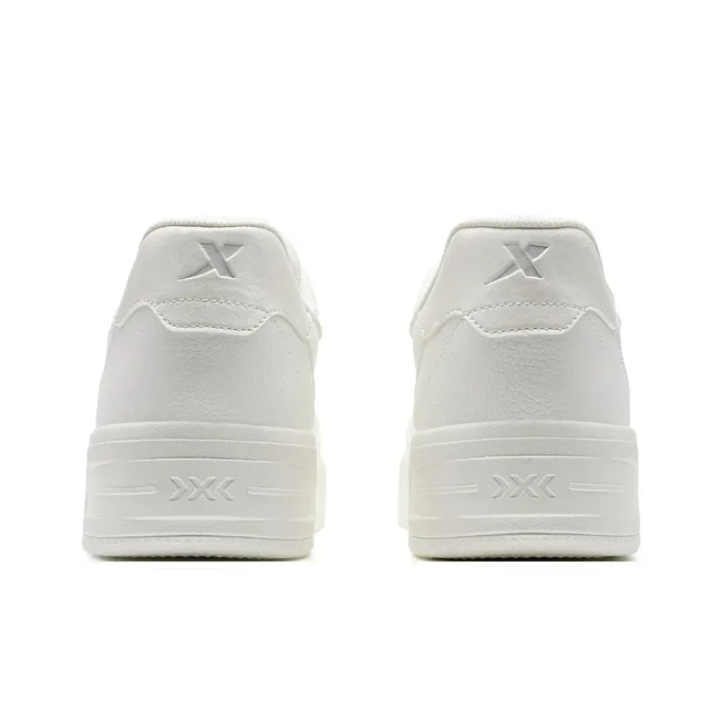 XTEP Air Force One Coverage Lightweight Wear-Resistant Low-Top Skateboard Shoes Men's White Gray-4