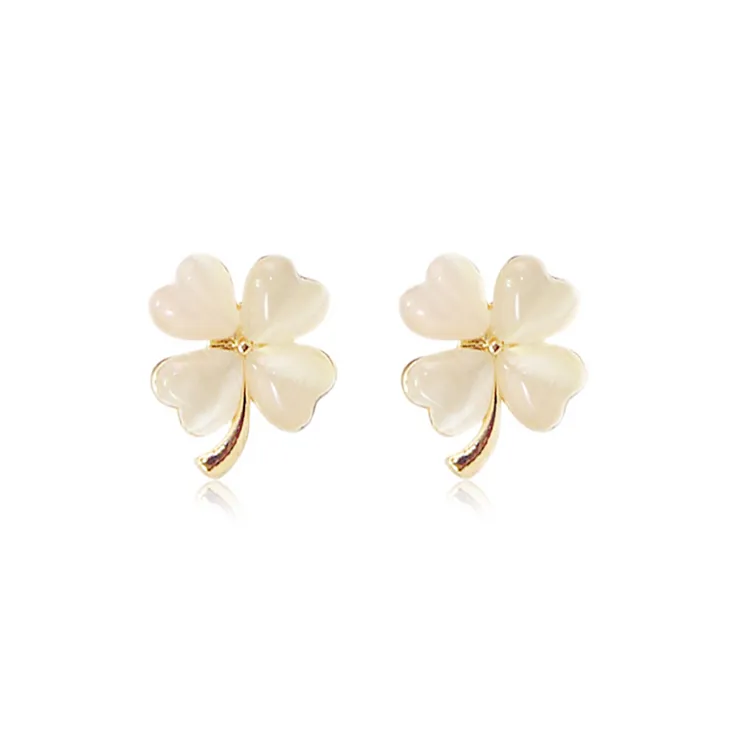 JIACUIYUN Glass Cat Eye Stud Earrings Women's-0
