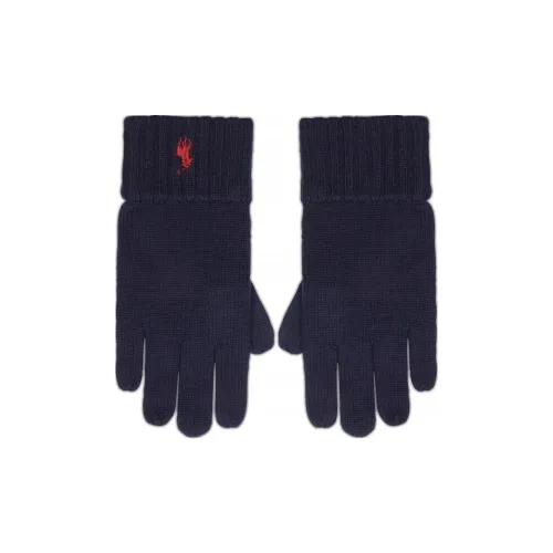 Polo Ralph Lauren Wool Knit Gloves Unisex Dark Blue
