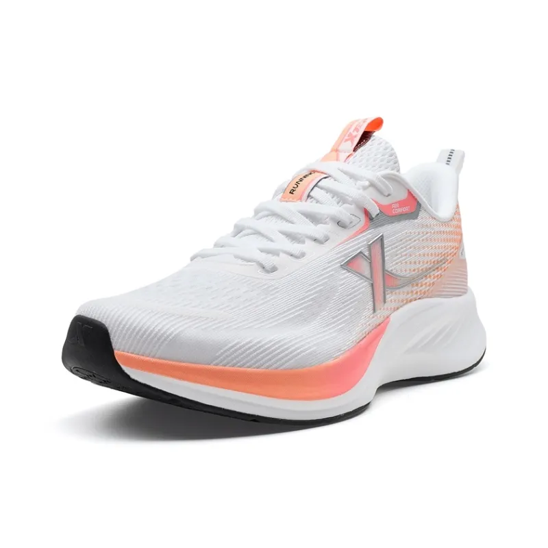 XTEP Breathable, Lightweight Coverage Low Top Casual Training Sprint Running Shoes Men's White Orange-1