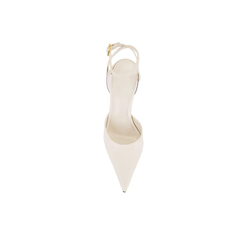 Schutz Skye Slim Heel High Heels 10cm Women's White-4