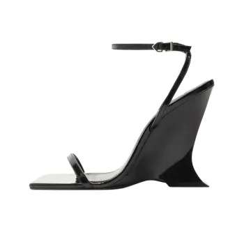 Schutz Siena One Strap Sandals 11cm Women's Black