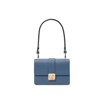 Kate Spade Cow Split Leather Shoulder Bag Medium Size Women's Cyan Stone