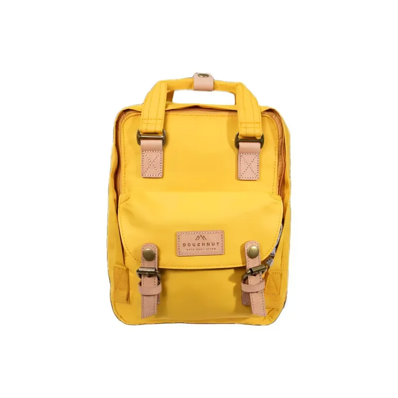 Doughnut Polyester Backpack Mini Unisex Mustard Yellow-0