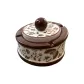 Vintage Ashtray-Floral and Bird Design (Brown)