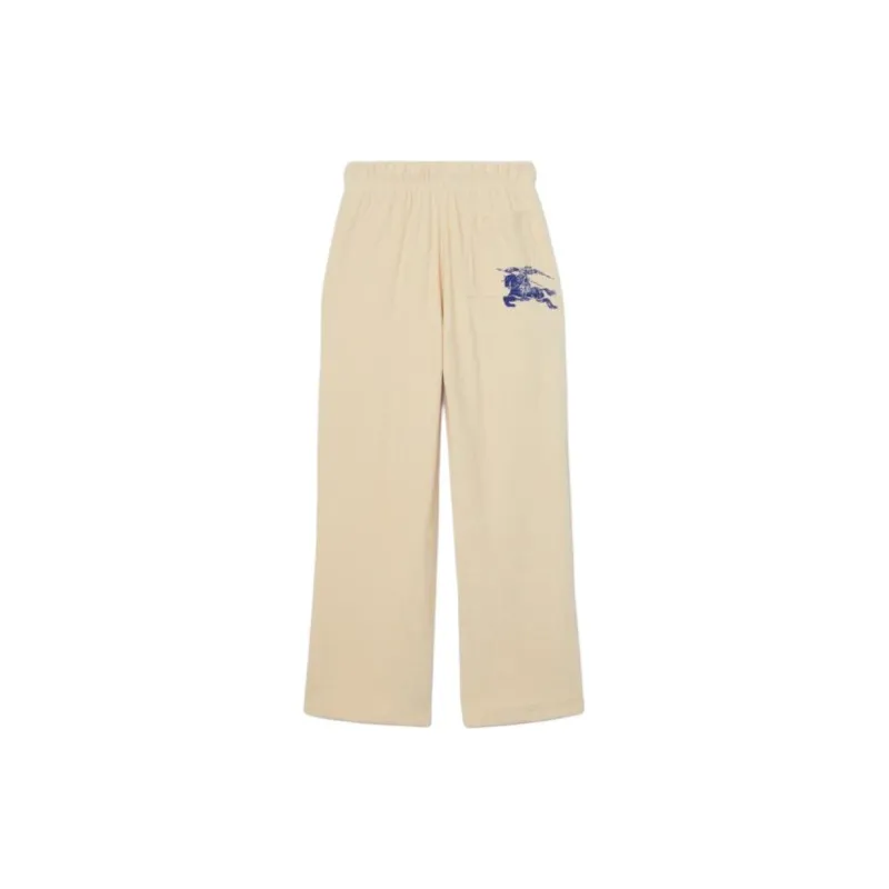 Burberry FW23 Knitted Sports Pants Women's Beige Yellow-1
