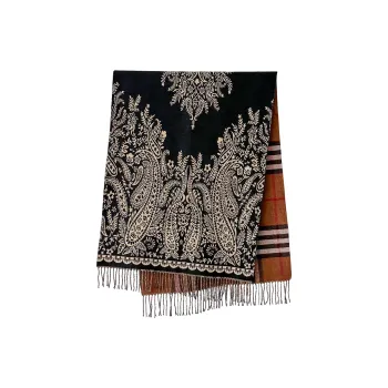 MITHAOL KUSC Cotton Knit Scarves Women's Paisley