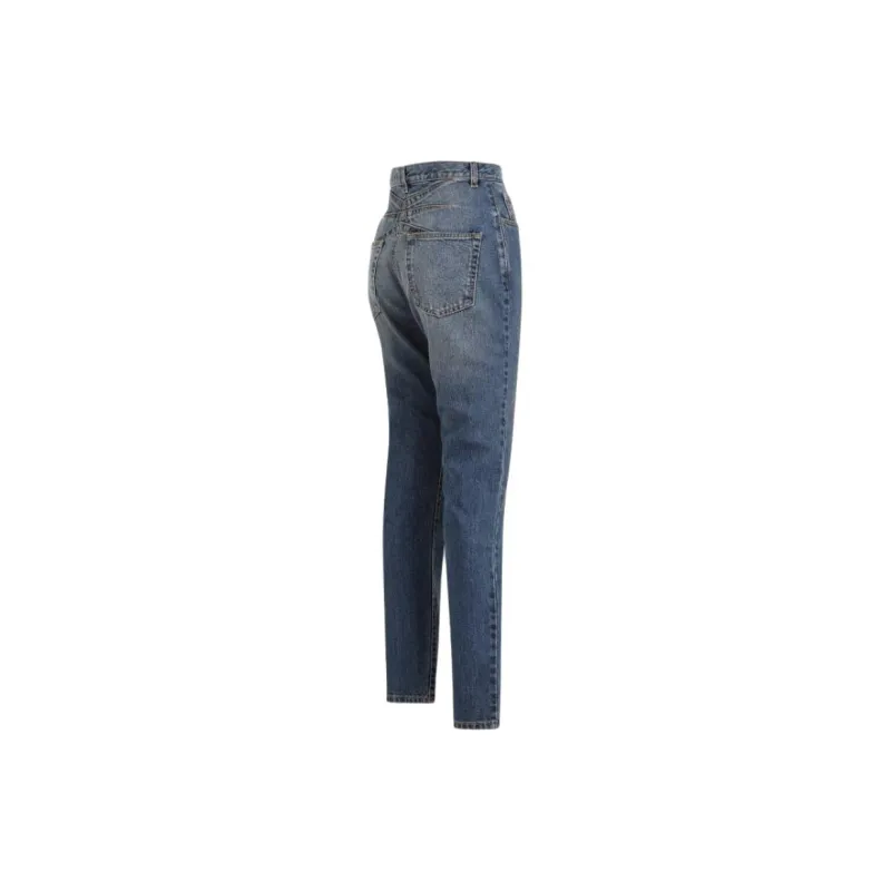 Alaia High Waisted Cropped Jeans-2