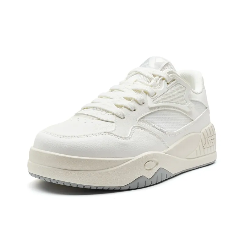 XTEP Air Force One Anti Slip Wear Resistant Low Top Skateboard Shoes Men's Sail White-1