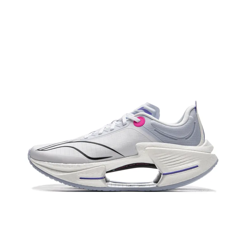LiNing Shadow 3 ESSENTIAL Low Top Running Shoes Men's White Purple-0