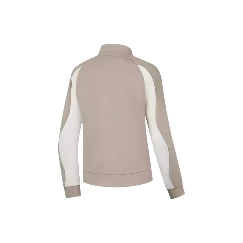 QIAODAN Sports Life Collection Jackets & Coats Women's Chestnut Gray/Calamine White-1