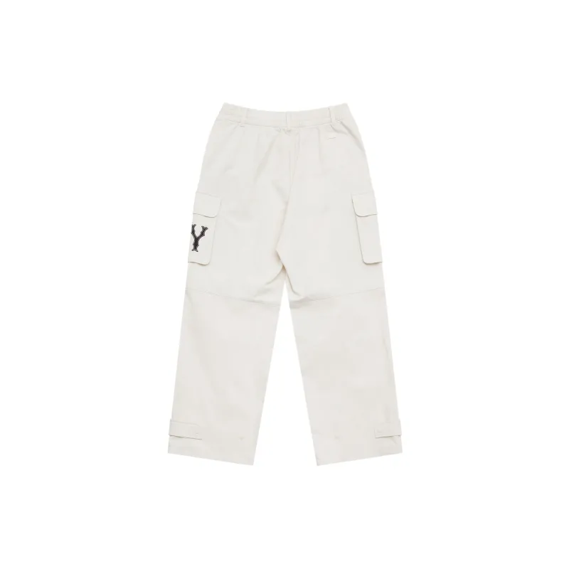 MLB New York Yankees Cargo Pants Women's Cream White-1