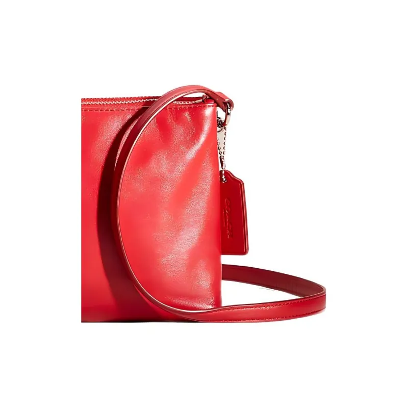 COACH Crosby Smooth Calf Leather Envelope Bag Shoulder Bag Crossbody Bag Medium Size Women's Red-2
