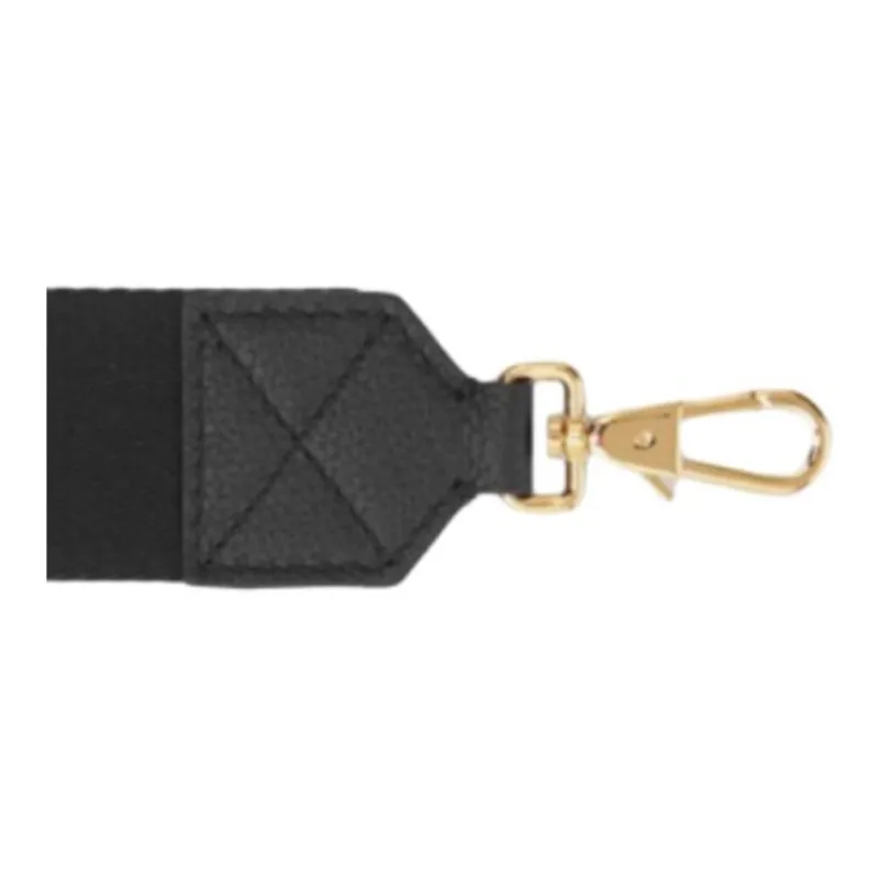 Burberry Vintage Calfskin Decoration Bag Strap Women's Black-4