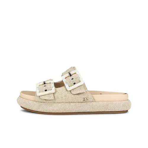 SAM EDELMAN Rubber Sole Slip-Resistant Abrasion-Resistant Slide Slippers Women's Beige