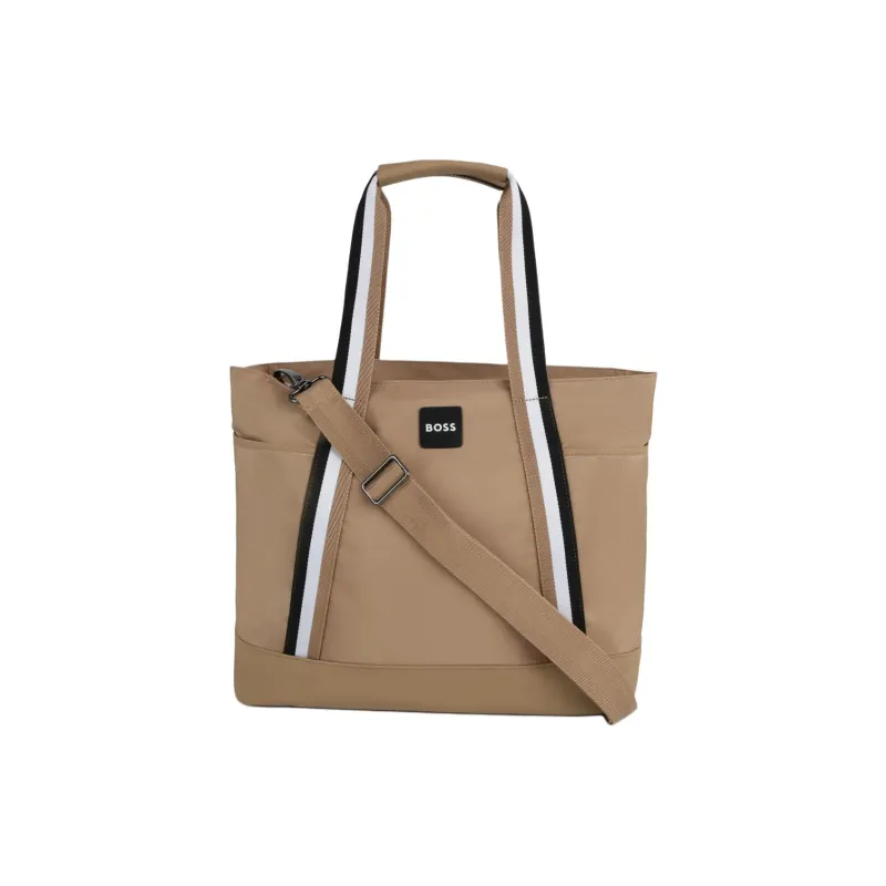 BOSS Logo appliqué Canvas Changing Bag-0