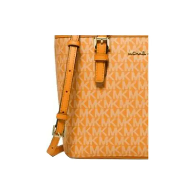 MICHAEL KORS Jet Set Coated Canvas Tote Bag Shopping Bag Crossbody One Shoulder Handbags Extra Small Women's Orange-3