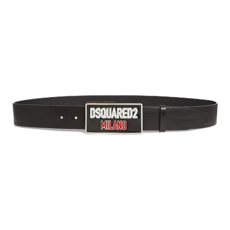 DSQUARED 2 Logo Plaque Buckle Belt-0