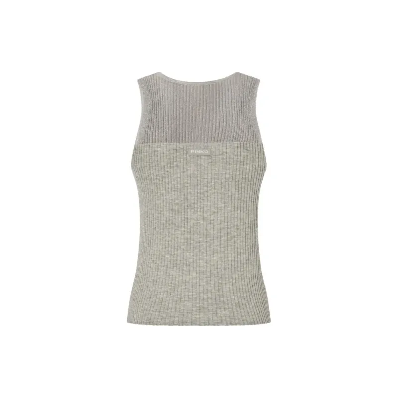 PINKO Ribbed Sleeveless Top-1