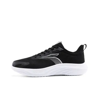 361° Anti Slip And Wear Resistant Lightweight Low Top Casual Sprint Running Shoes Men's Black White