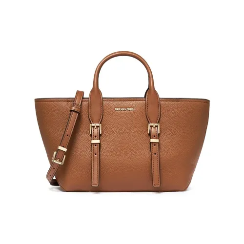 MICHAEL KORS Moore Cow Leather Tote Bag, Shopping Bag, Handbag Small Size Women's Brown