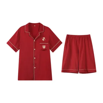MADALLO Pajama Set Men's Double Happiness Red