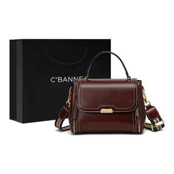 C°BANNER Cow Leather One Shoulder Crossbody Portable Mom Bag Regular Women's Wine Coffee