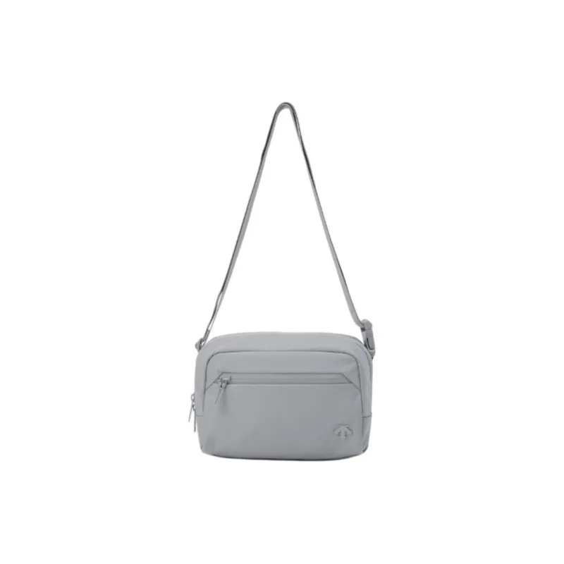 DESCENTE Nylon Crossbody Bag Small Size Unisex Light Gray-8