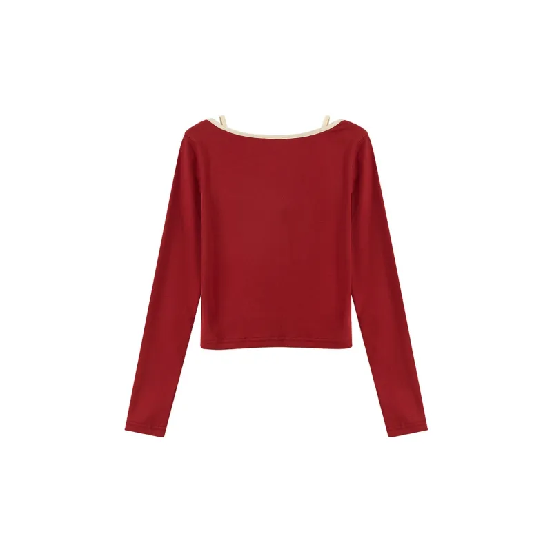 CHUU T-Shirt Women's Vintage Red-1
