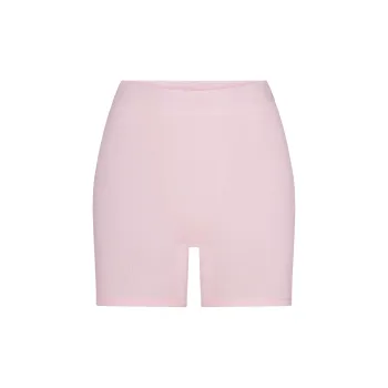 SKIMS Valentine's Day Collection SS25 COTTON RIB BOXER Shorts Women's Cherry Blossom/Cherry Blossom