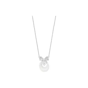 Double Happiness Gift Chalcedony Jade Necklaces Unisex