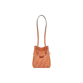 FENDI Origami Cotton Bucket Bag Handbag Shoulder Bag Mini Women's Orange