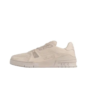 LOUIS VUITTON Trainer Low Top Skateboard Shoes Men's Beige