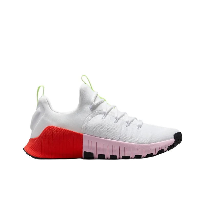 Nike Free Metcon 6 White Barely Volt Bright Crimson Pink Foam Women's-1
