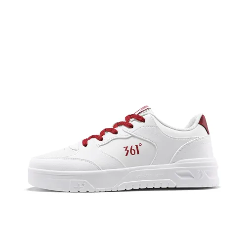 361° Coverage Anti Slip And Wear Resistant Low Top Skateboard Shoes Men's White Red