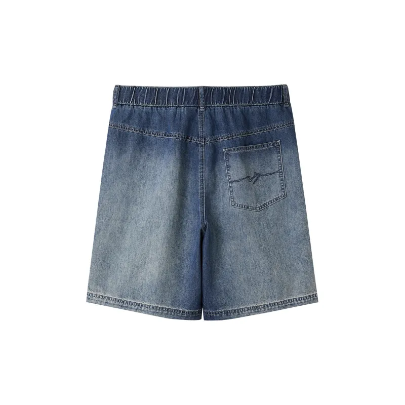 HLA Denim Shorts Men's Denim Blue Transition Color-1