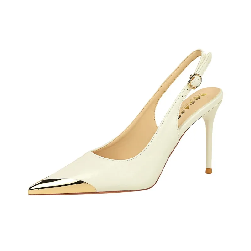 QITUMAUL Slim Heel High Heels 9.5cm Women's-4