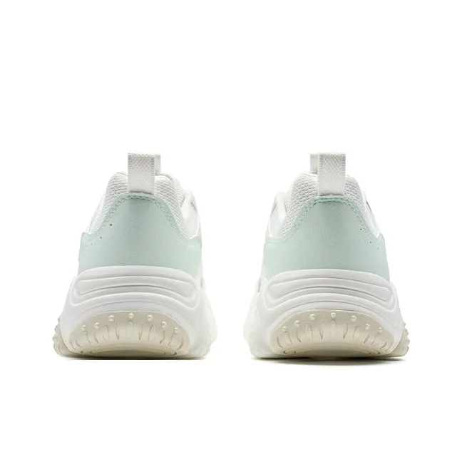 XTEP Nomadic Wear resistant And Lightweight Low Top Casual Shoes Women's Sail White/Light Fruit Green-4