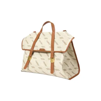Songmont Fabric Backpack Unisex Morning White/Evening Brown