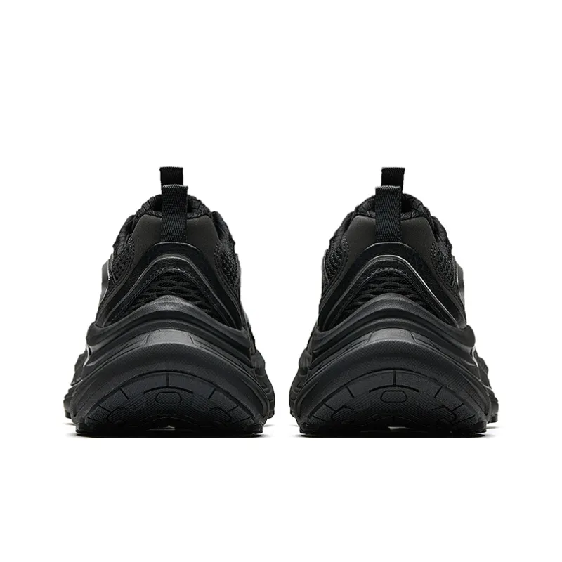 Anta Anti-Slip Wear-Resistant Low-Top Casual Shoes Women's Basic Black Gunmetal Gray-3
