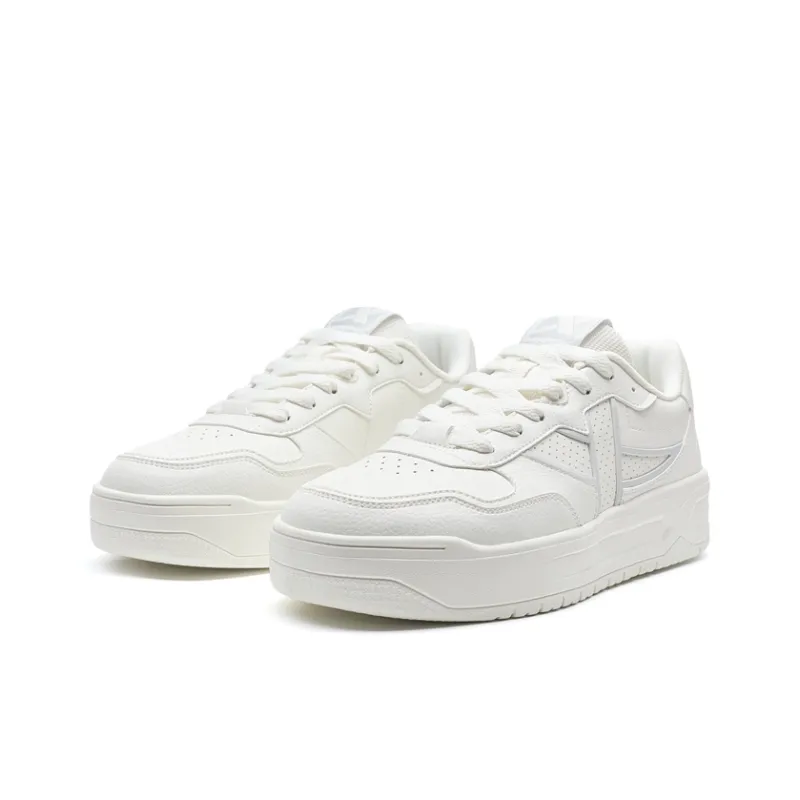 XTEP Air Force One Coverage Lightweight Wear-Resistant Low-Top Skateboard Shoes Men's White Gray-2