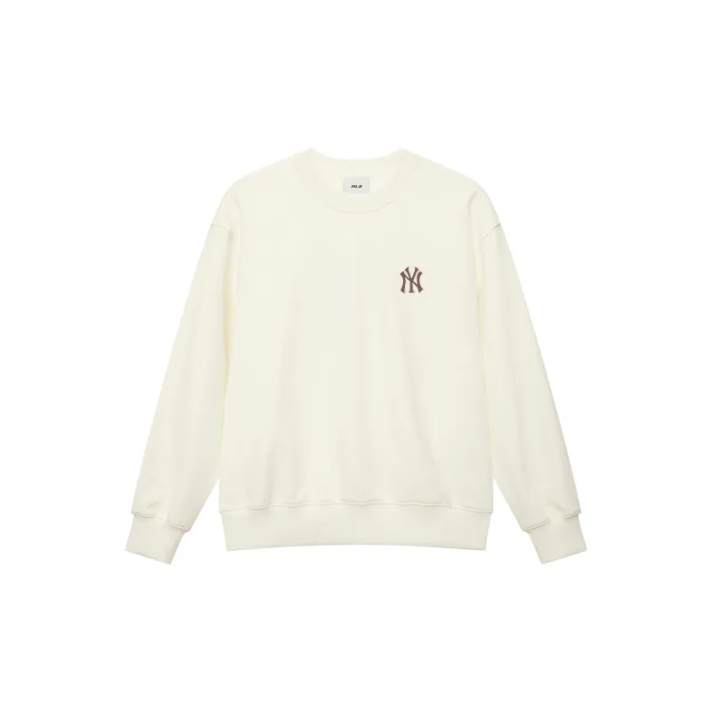 MLB MONOGRAM Collection New York Yankees SS25 Crewneck Sweatshirt Unisex Standard Ivory-1