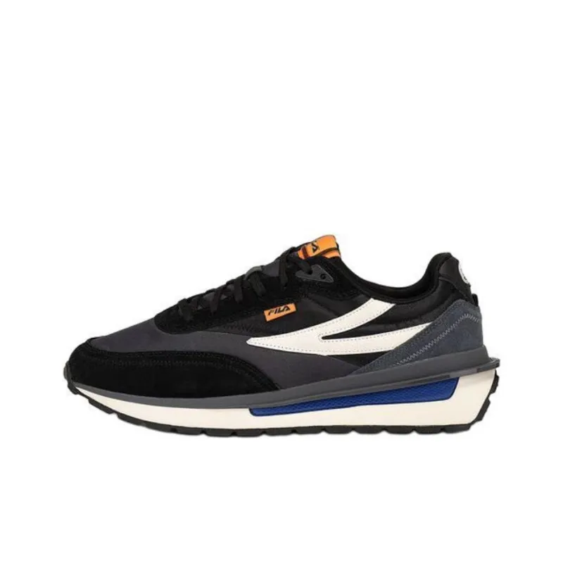 FILA Reggio Anti-Slip Wear-Resistant Low-Top Casual Running Shoes Men's Black-0