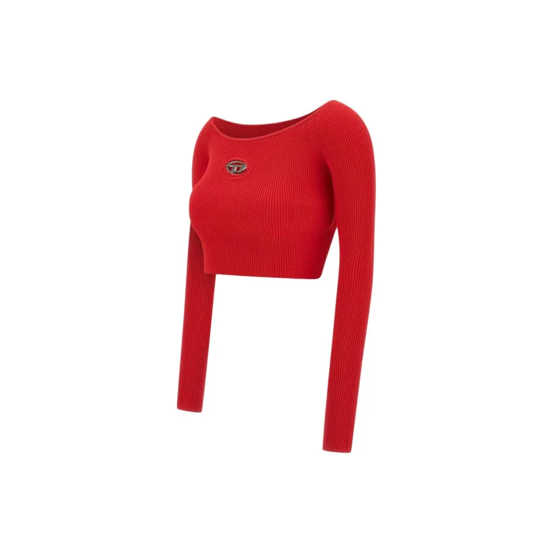DIESEL M Vera Ls Ribbed Knit Off The Shoulder Top-2