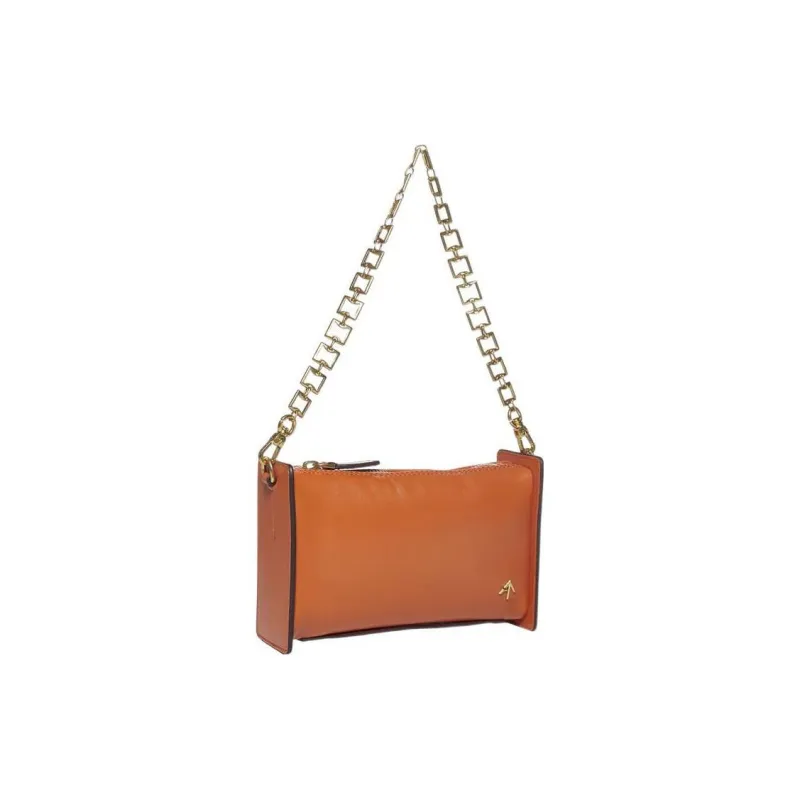 Manu Atelier Calfskin Crossbody Bag Shoulder Bag Women's Orange-1
